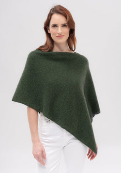 Merinomink Two Tone Poncho in Matipo/Slate