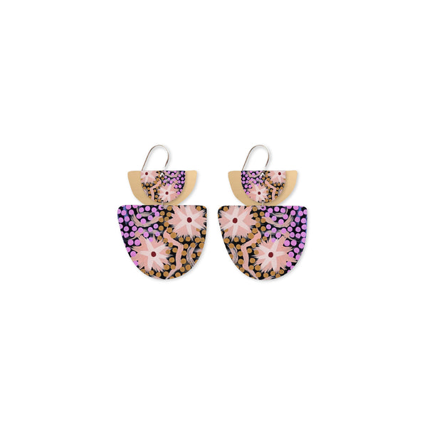 Azeza Possum Ceremony Layered Doble Bell drop Earrings