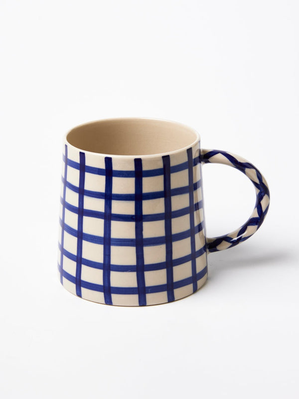 Jones and Co Larder Check Mug Navy