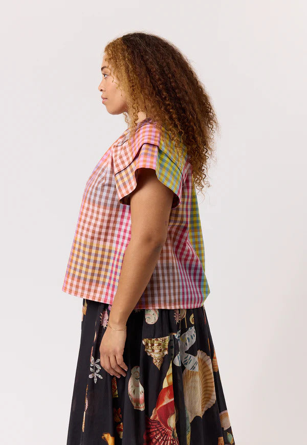 Nancybird Micci Top in Sunrise Check