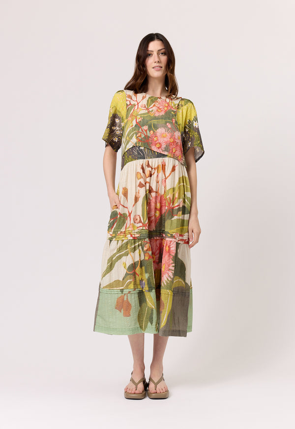 Nancybird Tiered Mabel Dress in Flowering Gum