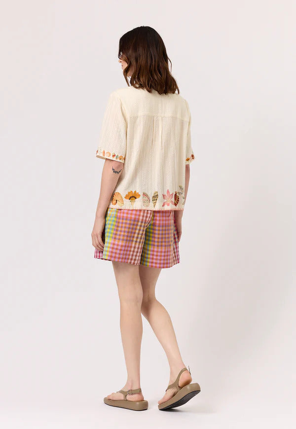 Nancybird Summer Shirt in Cream Shell