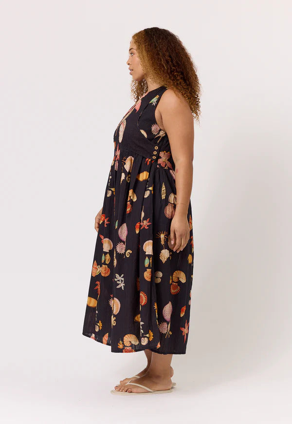 Nancybird Simpson Dress in Charcoal Shell