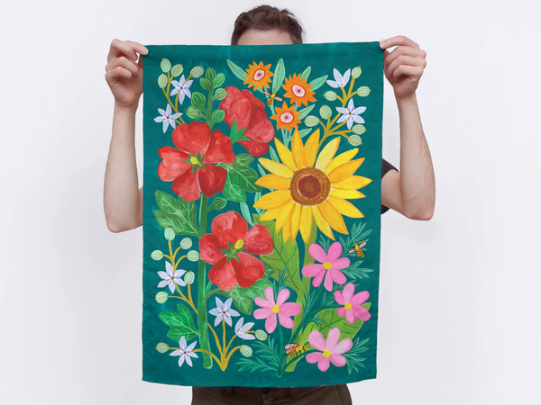 Togetherness Design 'Bee Garden' Tea Towel