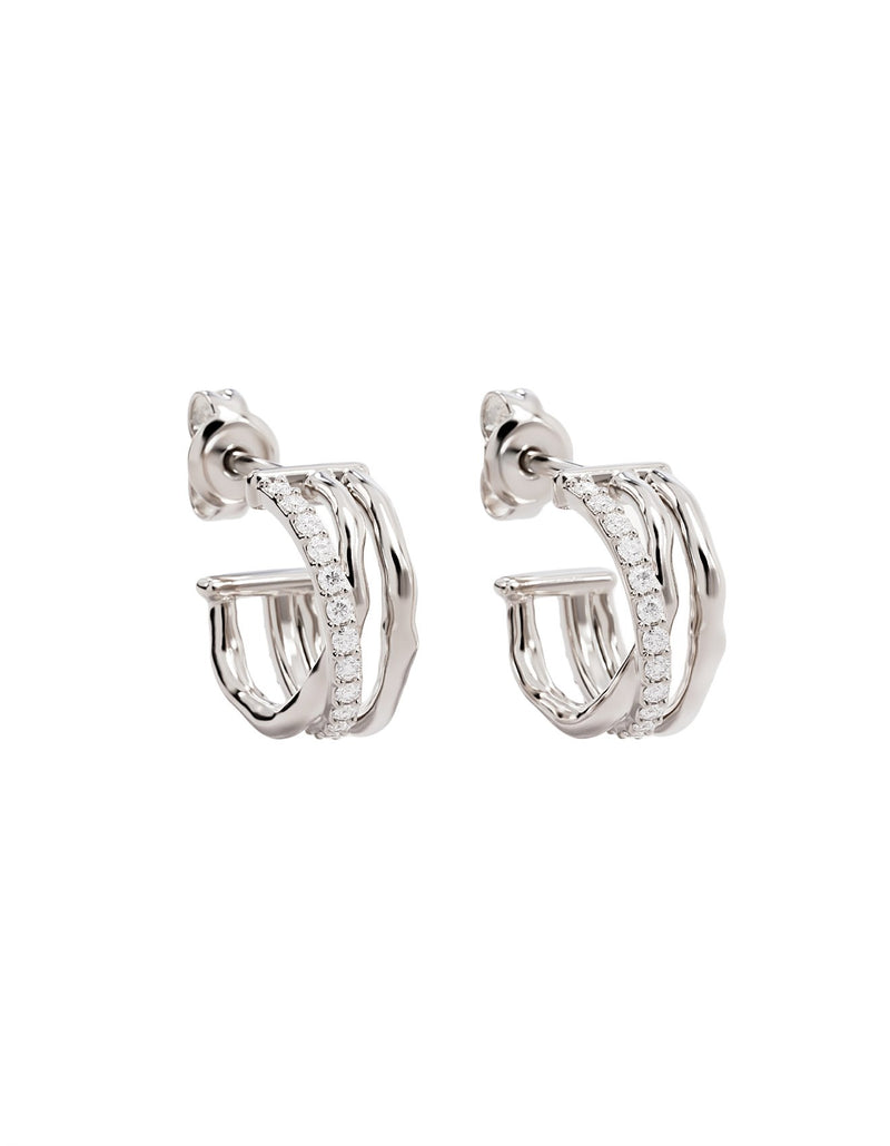 by charlotte Sterling Silver Entwined Hearts Earrings