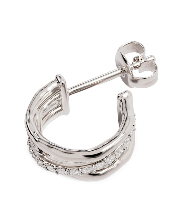 by charlotte Sterling Silver Entwined Hearts Earrings