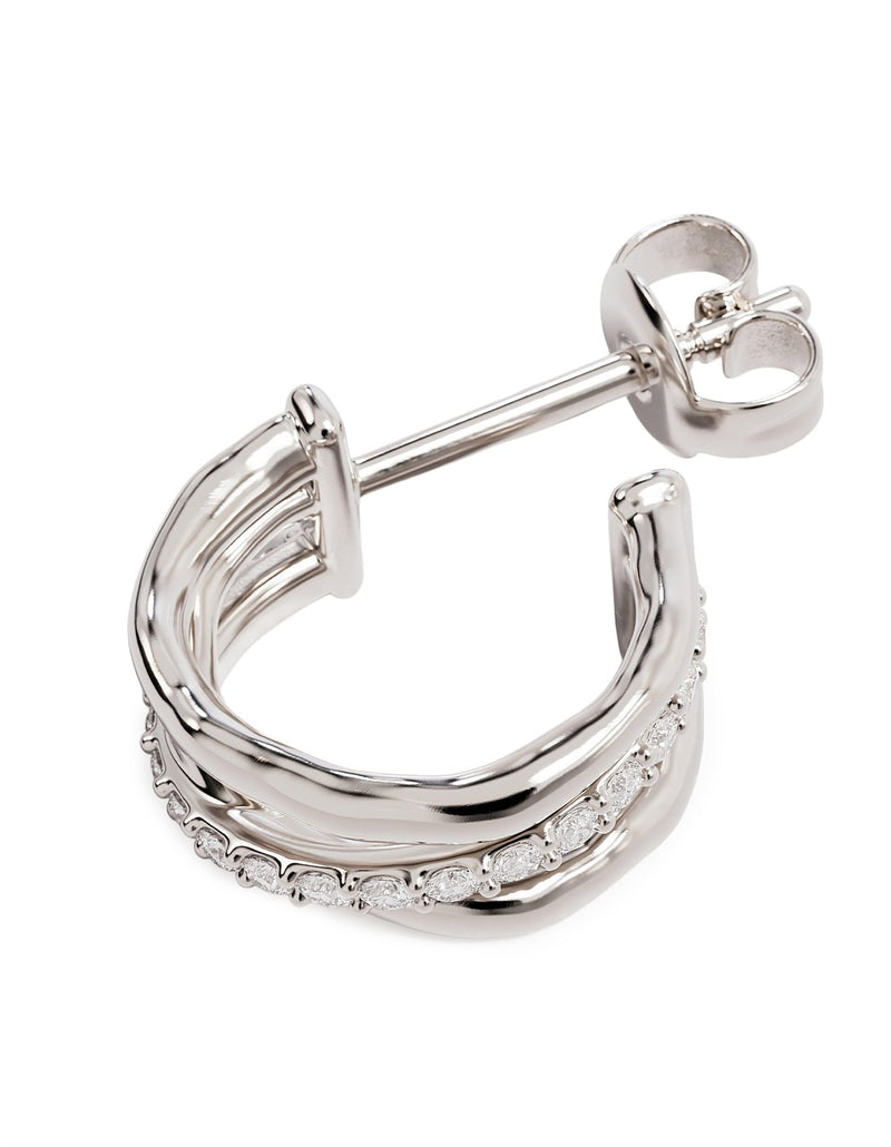 by charlotte Sterling Silver Entwined Hearts Earrings