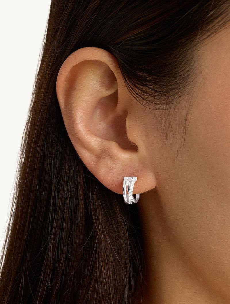 by charlotte Sterling Silver Entwined Hearts Earrings