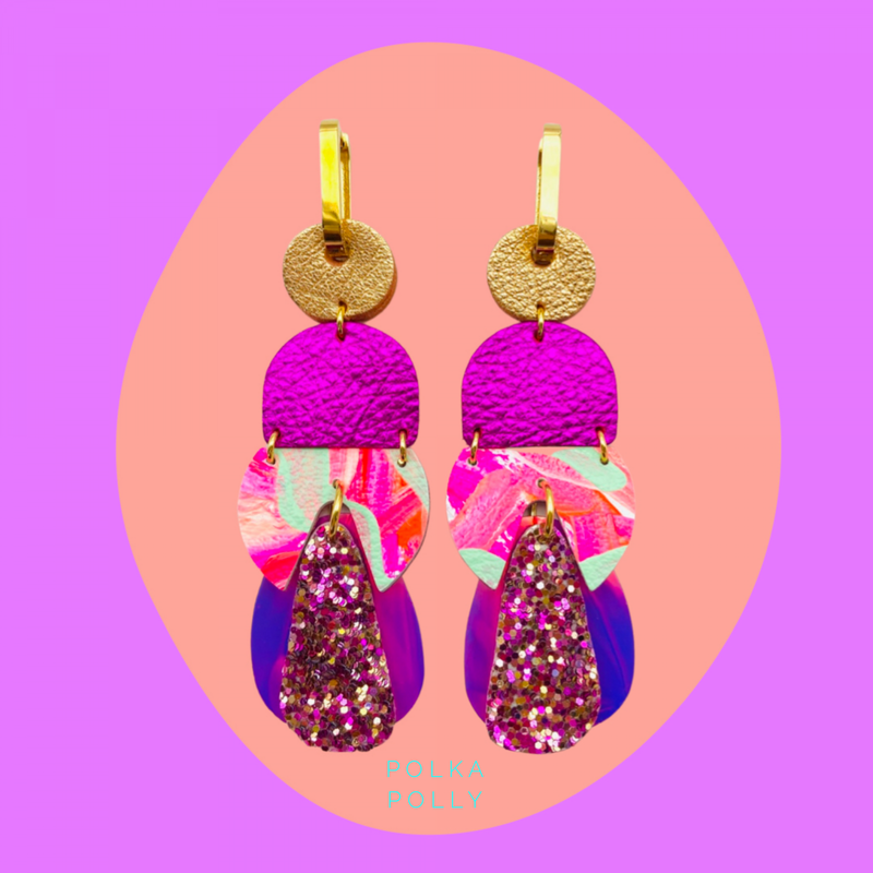 Polka Polly Rose Delights Earrings