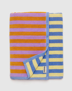 Baggu Bath Towel in Hotel Stripe