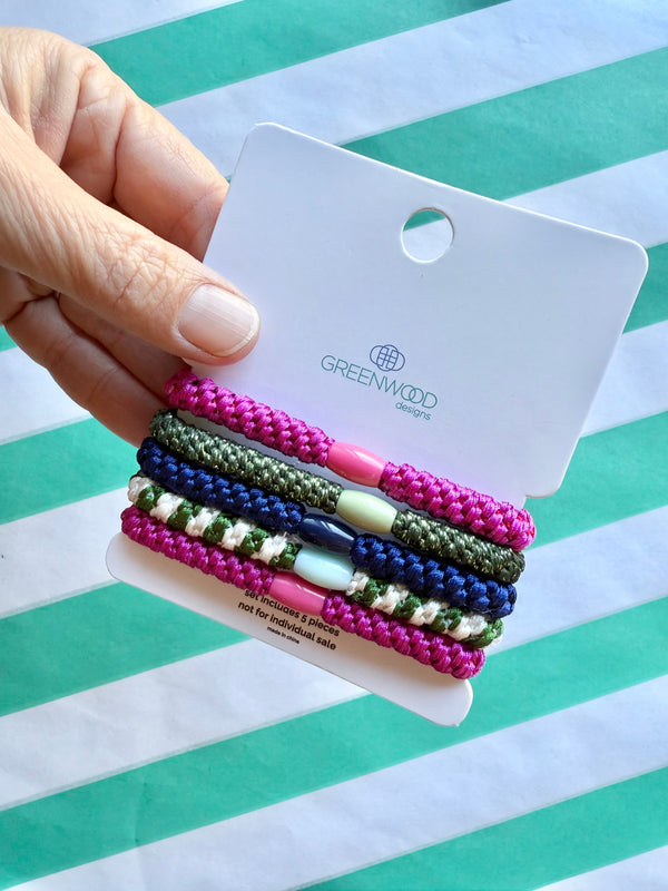 Hair Elastics Pack - Jelly Bean