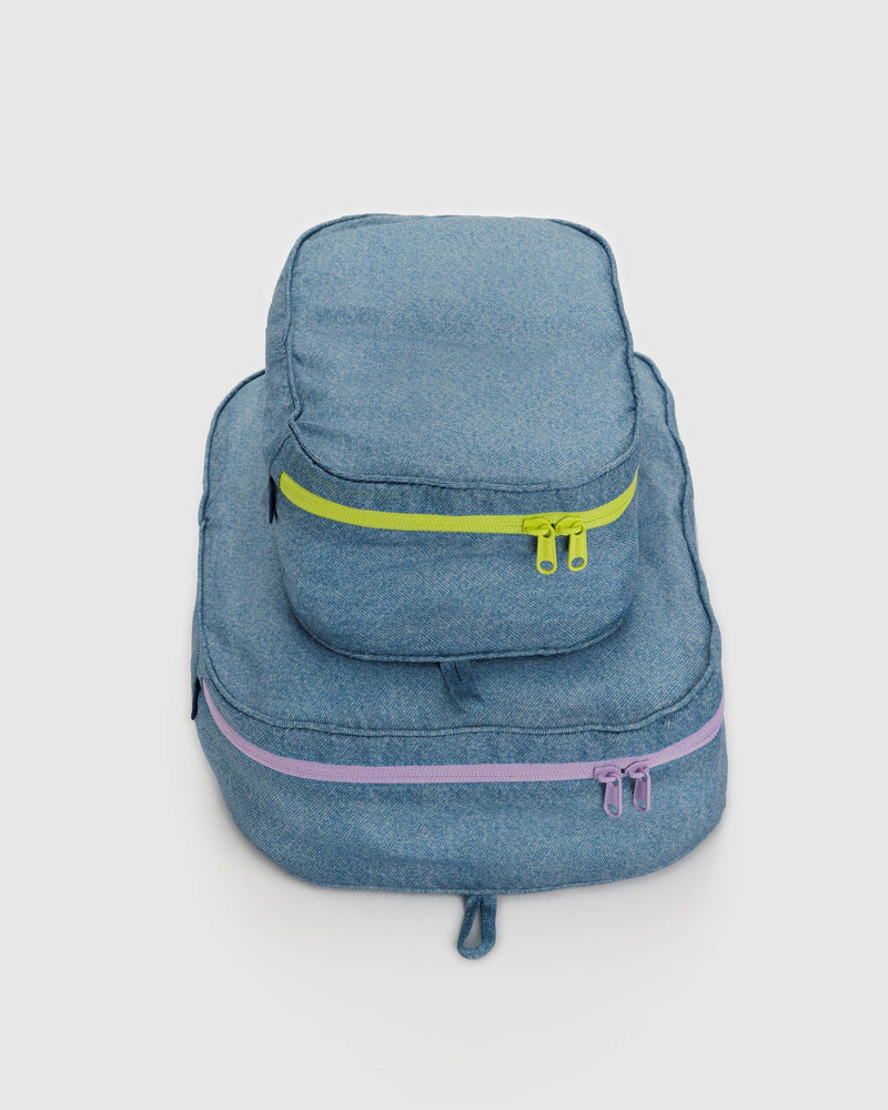 Baggu Packing Cube Set in Digital Denim