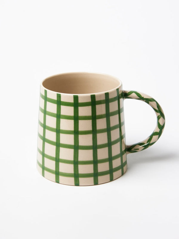 Jones and Co Larder Check Mug Green