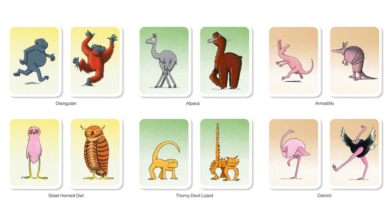'Animals in the Nude' Matching and Memory Game