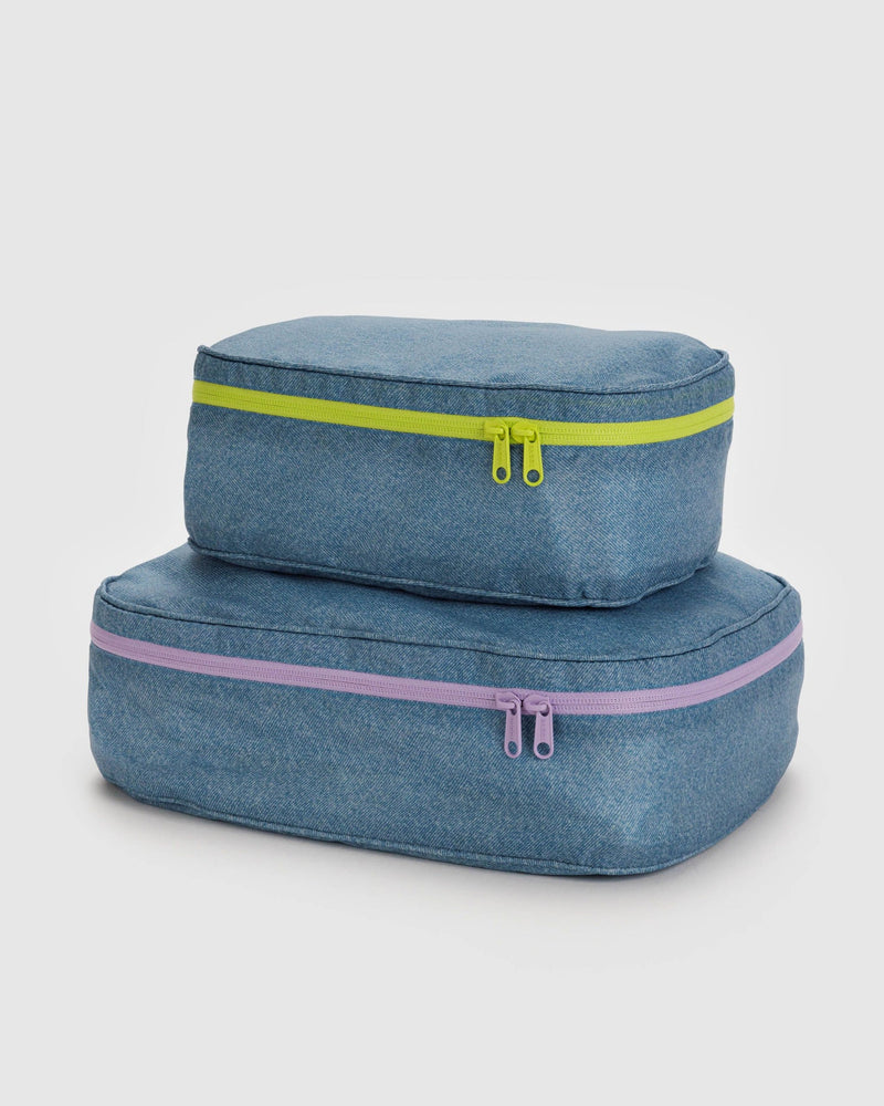 Baggu Packing Cube Set in Digital Denim