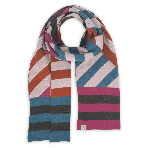 Otto & Spike 'Hello Sailor' Scarf in Hibiscus Pink / Peacock Blue