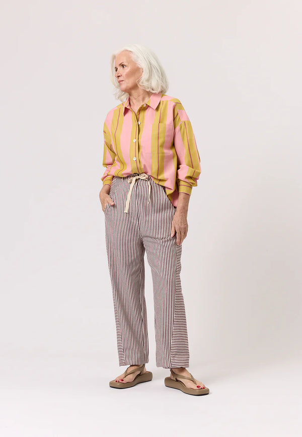 Nancybird Harriet Pant in Ochre Stripe