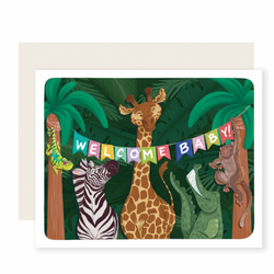 Slightly Stationery 'Jungle Welcome Baby' Card