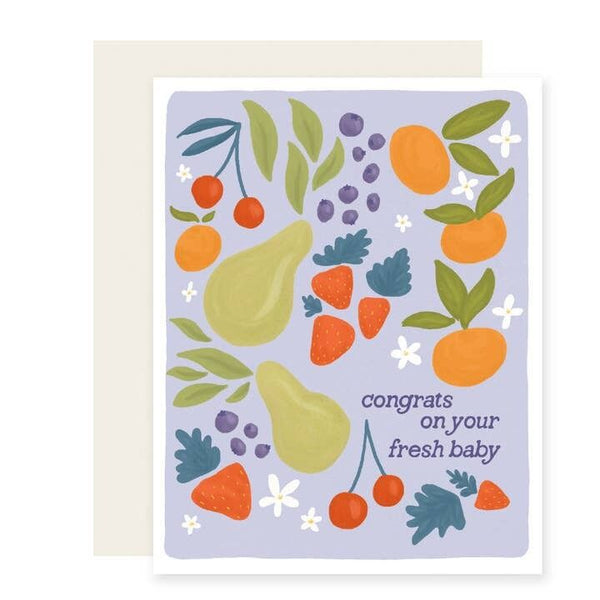 Slightly Stationery 'Fresh Baby' Card