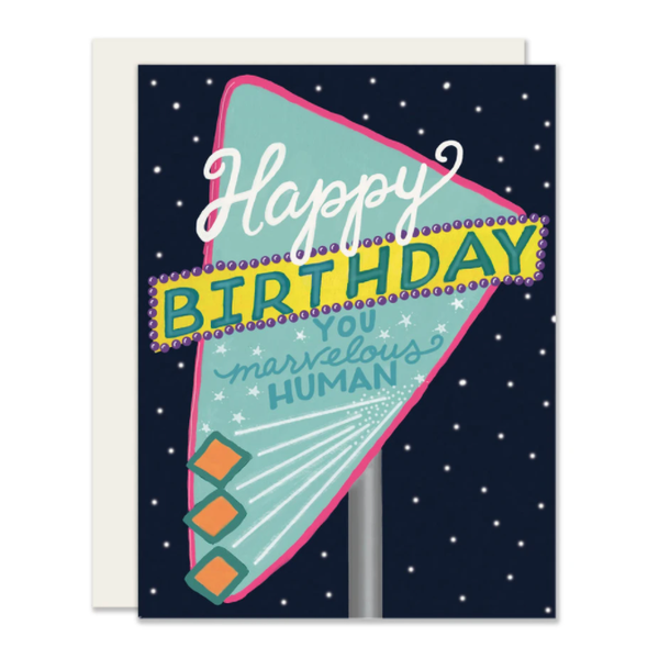 Slightly Stationery 'Neon Sign Birthday' Card