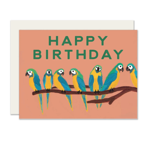 Slightly Stationery 'Birthday Parrots' Card