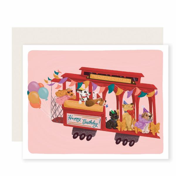 Slightly Stationery 'Cable Car' Card