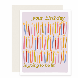 Slightly Stationery 'Lit Birthday' Card