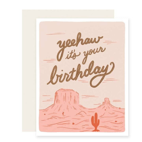 Slightly Stationery 'Yeehaw Birthday' Card