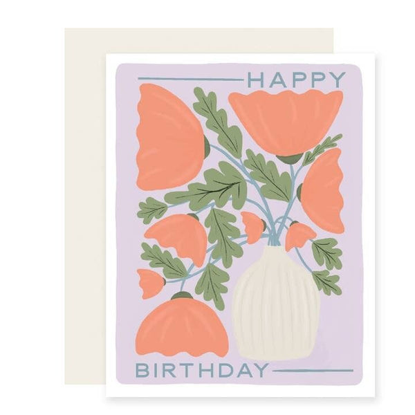 Slightly Stationery 'Mod Vintage Floral Birthday' Card