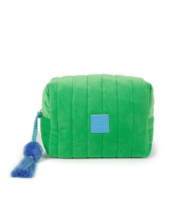 The Somewhere Co 'Green Velvet' Cosmetic Case