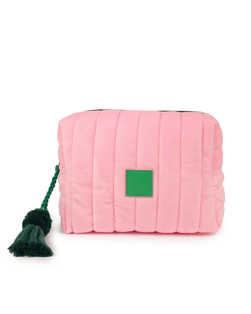 The Somewhere Co 'Pink Velvet' Cosmetic Case