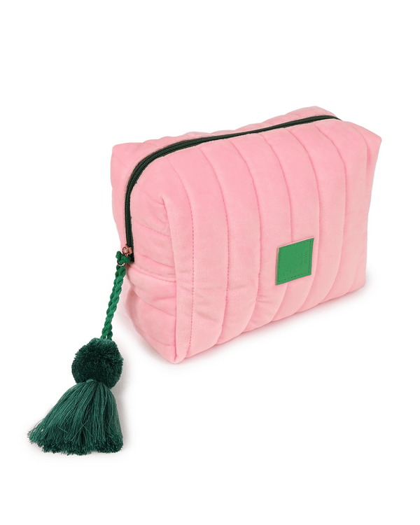 The Somewhere Co 'Pink Velvet' Cosmetic Case