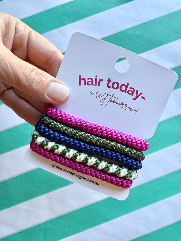 Hair Elastics Pack - Jelly Bean