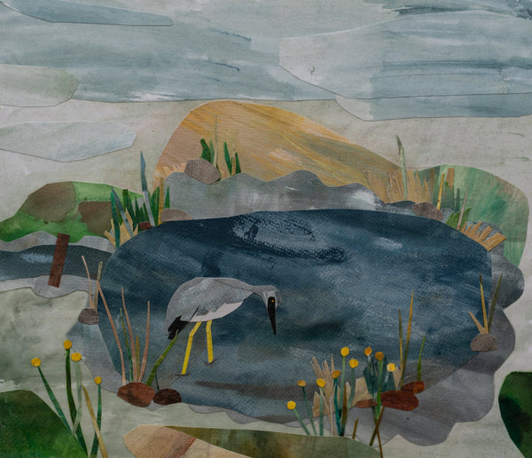 Anne Deane 'The Heron ate all our tadpoles' Original Artwork