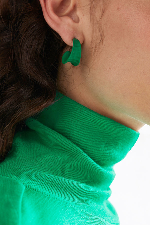 ELK Dorn Hoop Earring in Aloe Green