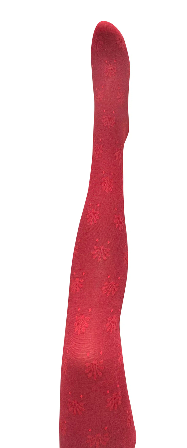 Tightology 'Fleur' Tights in Red
