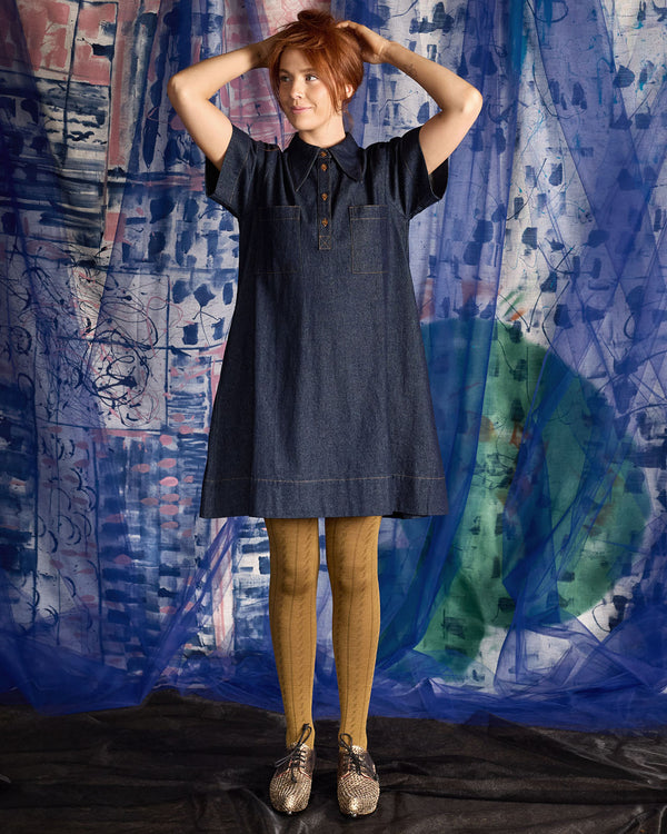 Tightology 'Form' Merino Wool Tights in Dijon