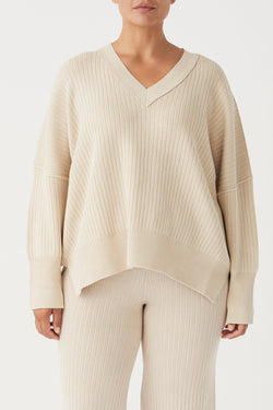 Arcaa Vera Organic Knit Sweater in Sand