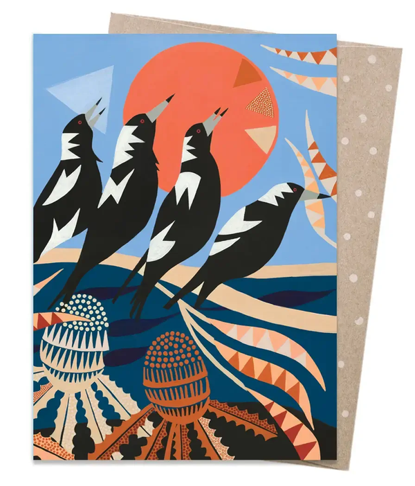 Earth Greetings 'Magpie Chorus' Card