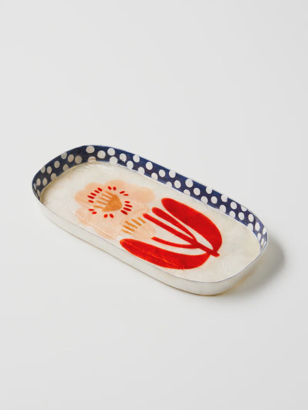 Jones and Co Paradis Pink Flower Tray