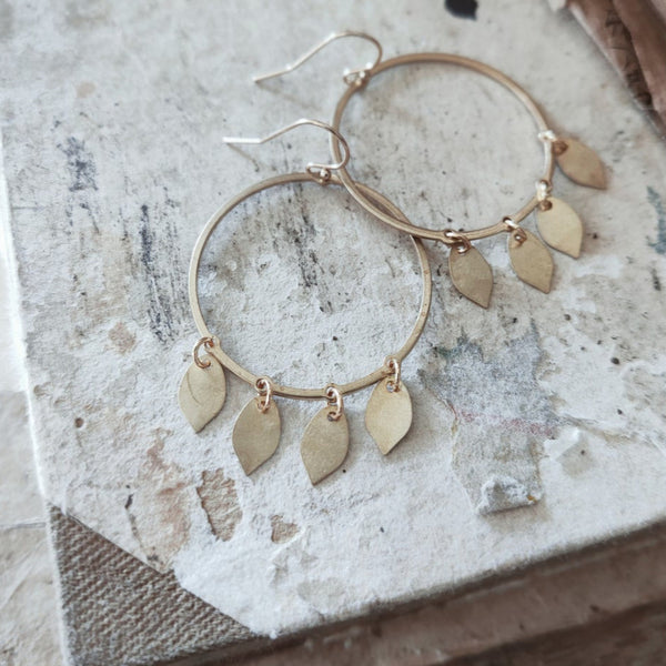 Paird Fallen Leaf Earrings