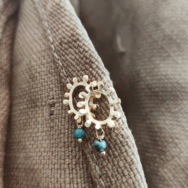 Paird Turquoise Eclipse Studs