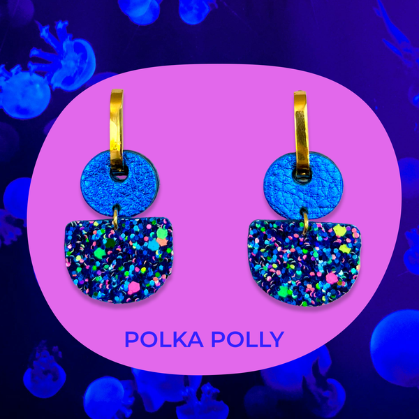 Polka Polly Bluebell Dainty Hoops