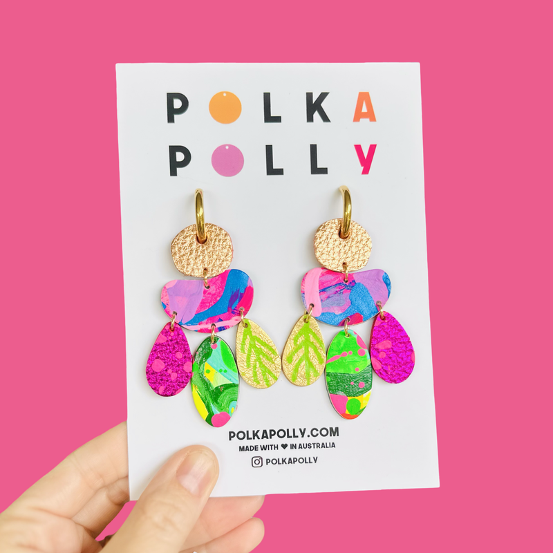Polka Polly Rainbow Delight Earrings
