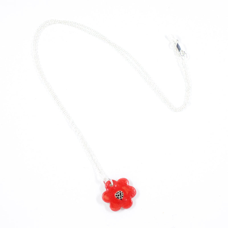 Shuh Lee Flower Red Necklace