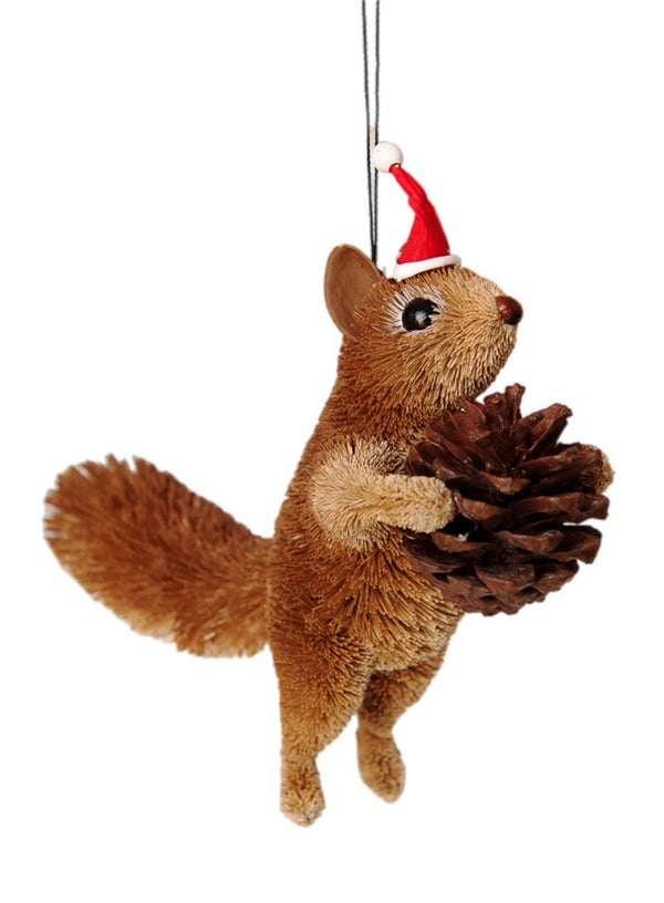 Bristlebrush 'Squirrel' Christmas Ornament