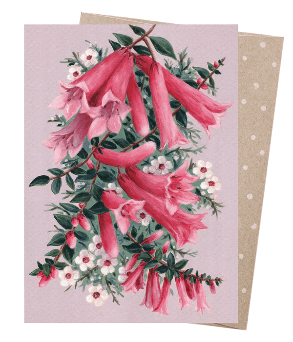 Earth Greetings ’Pink Heath & Waxflower’ Card