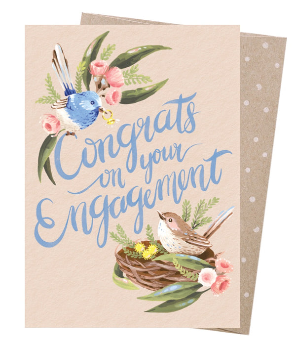 Earth Greetings 'Engagement Wrens' Card