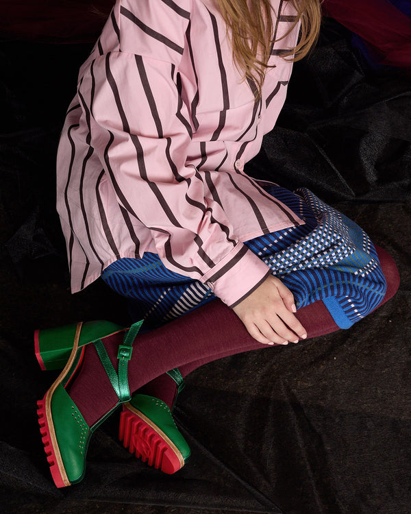 Tightology 'Luxe' Merino Wool Tights in Wine