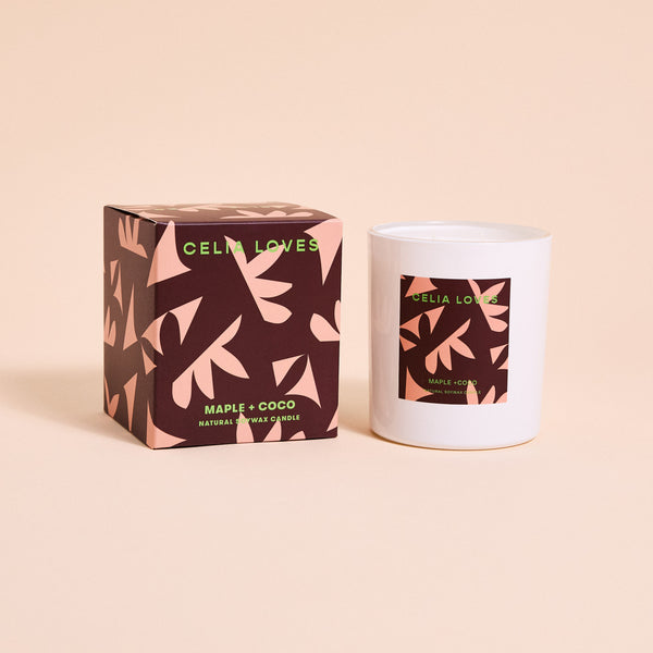 Celia Loves Maple & Coco Candle 395g